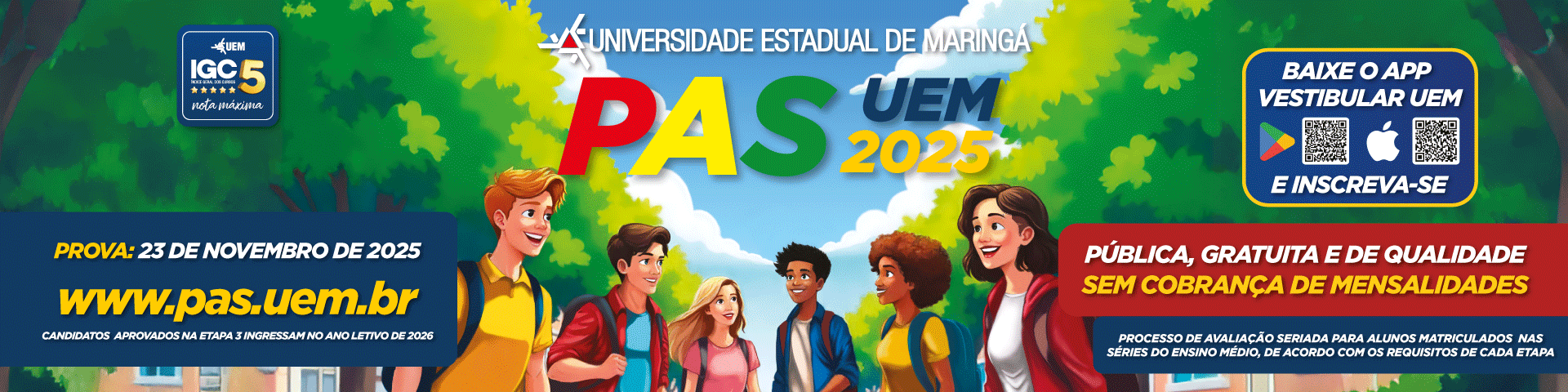 Vestibular PAS 2025 UEM