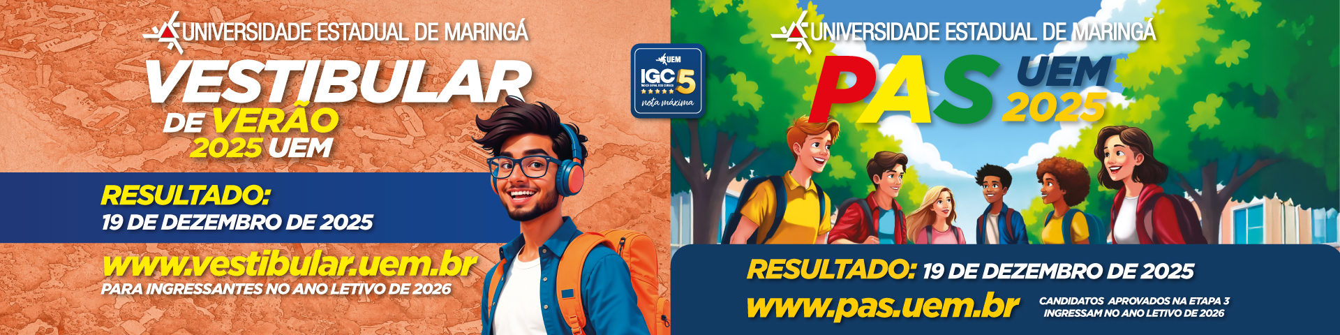 RESULTADO VERÃO E PAS 2025 UEM