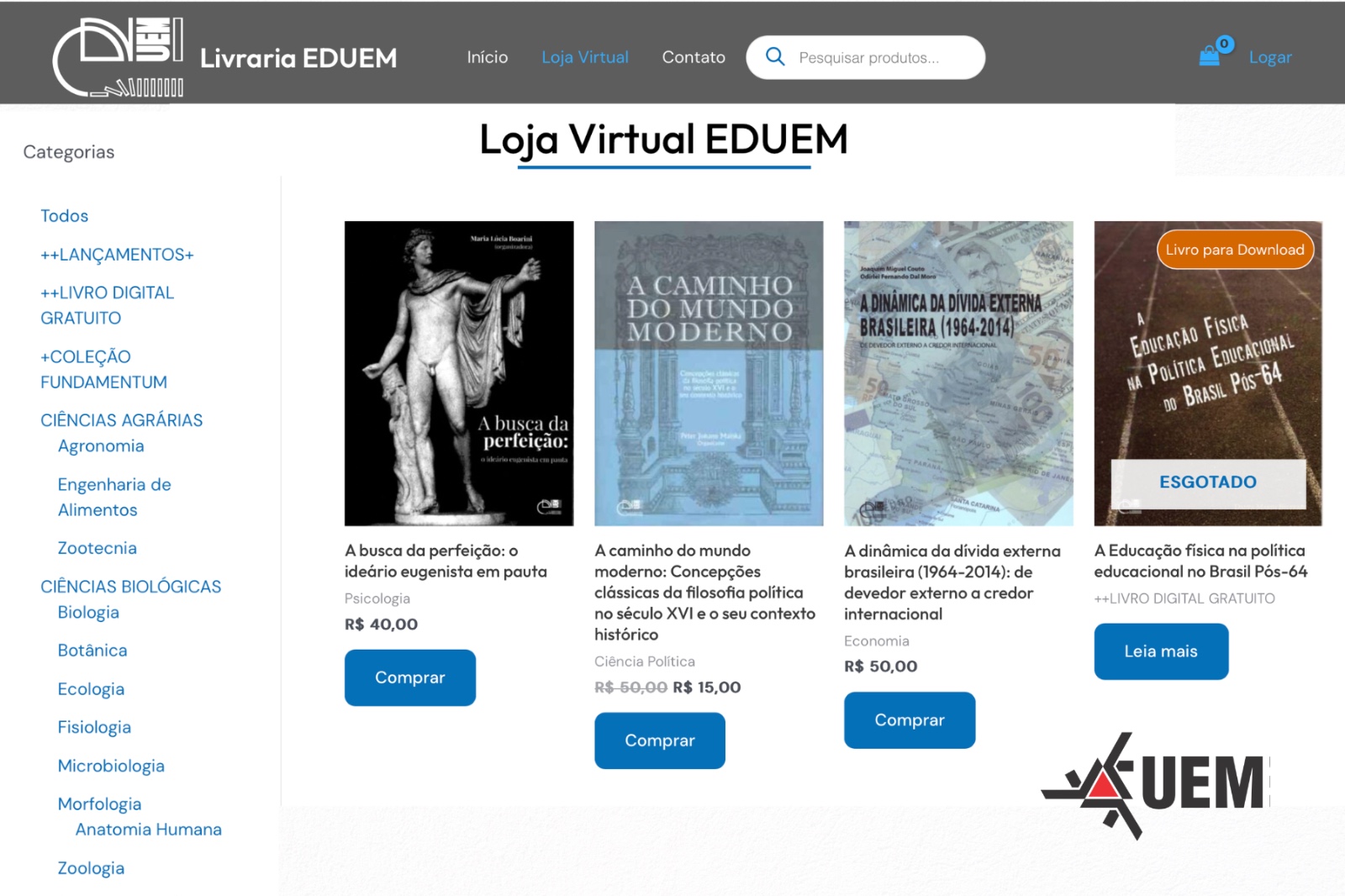 Editora da Universidade Estadual de Maringá oferece seu grande  acervo para venda ou downloads gratuitos