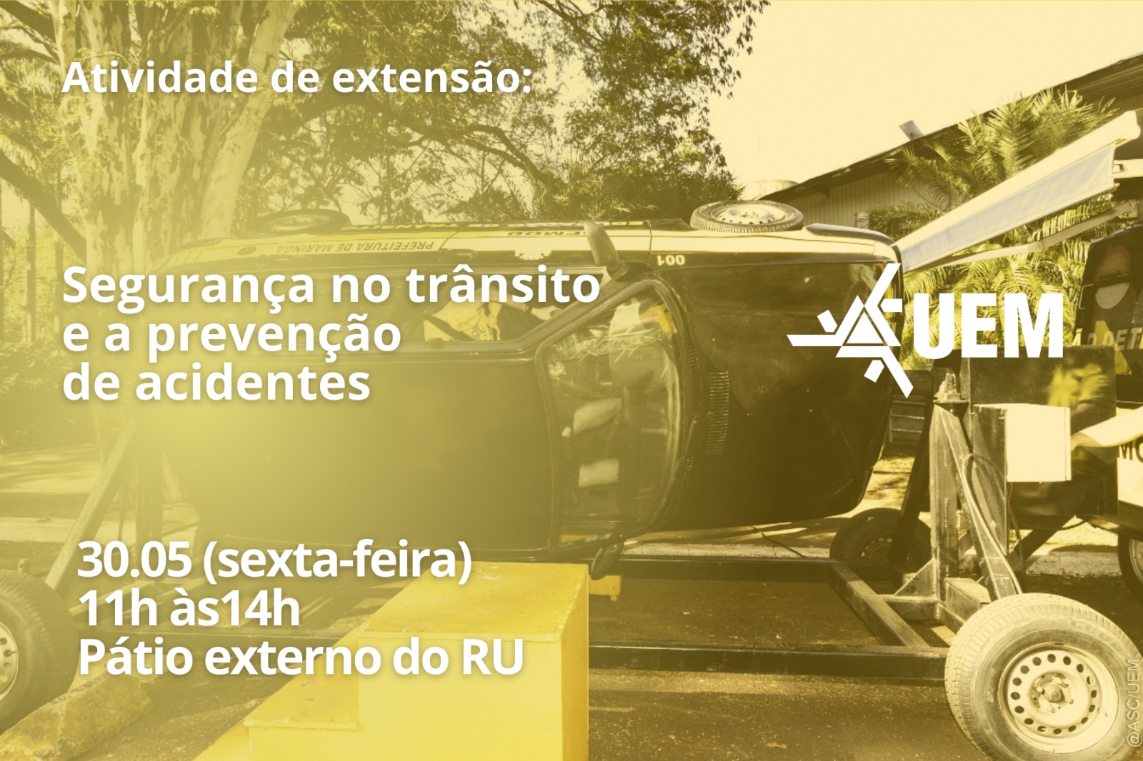 Com parceria da Semob e de outras entidades, ação, na UEM, é coordenada por alunos e docentes de Enfermagem