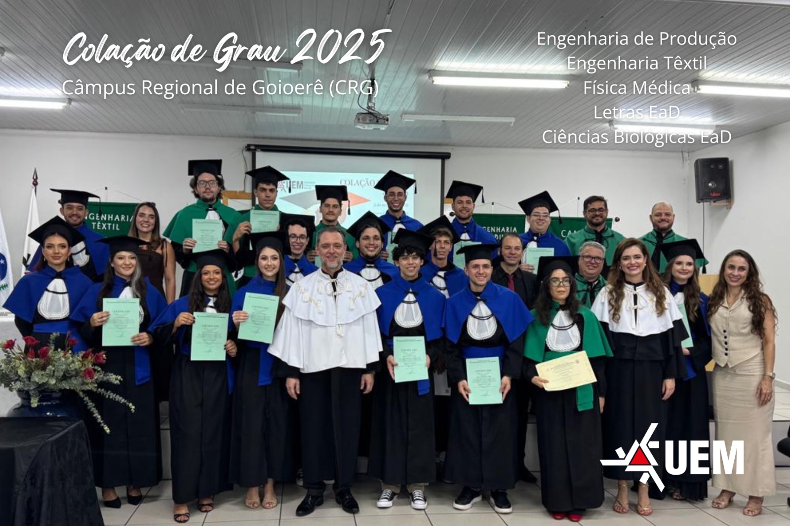 Colação de grau eleva à 87.637 o número de profissionais formados pela UEM em 56 anos de existência