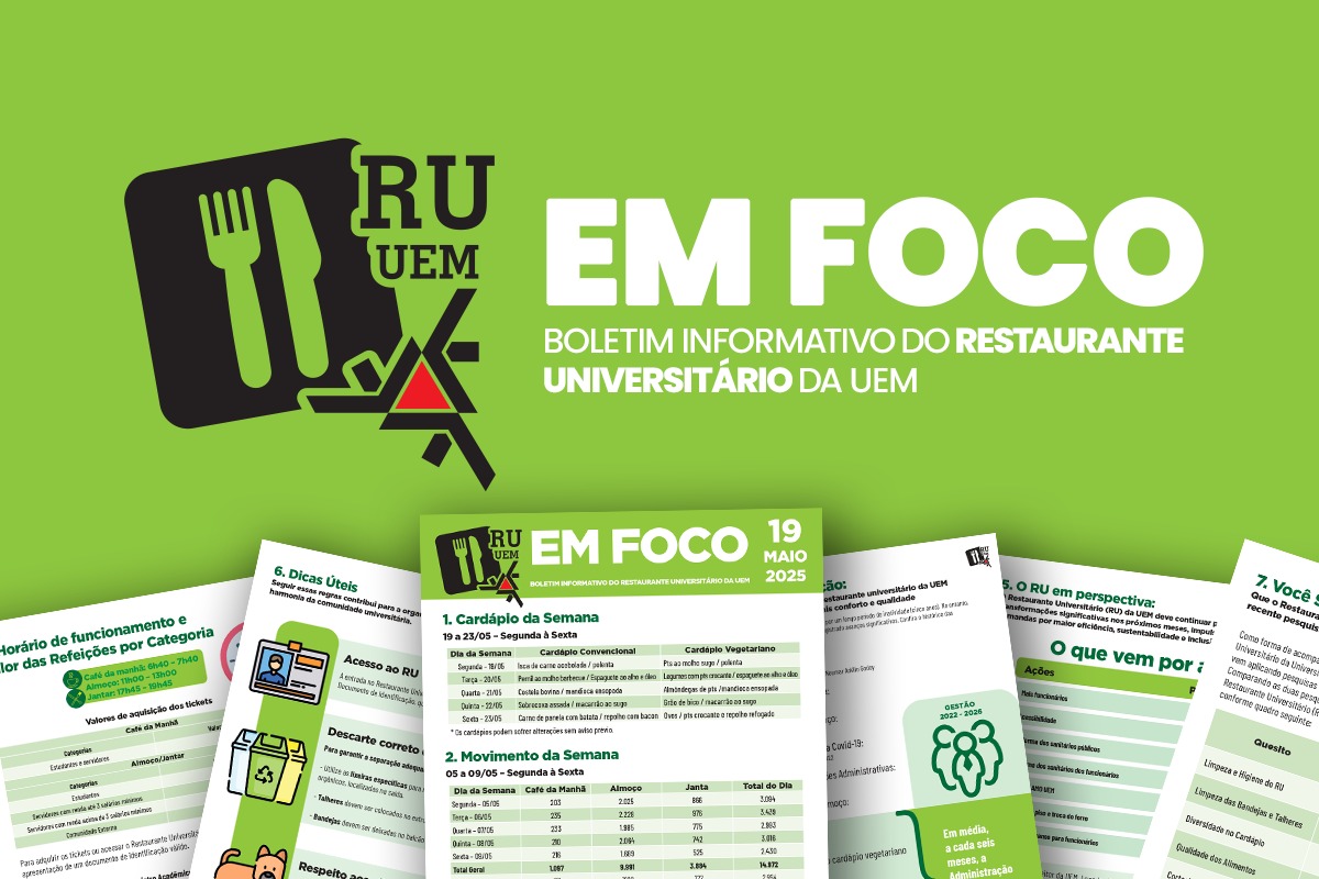 Canal oficial informa aos alunos, professores e servidores de todas as atividades inerentes ao restaurante