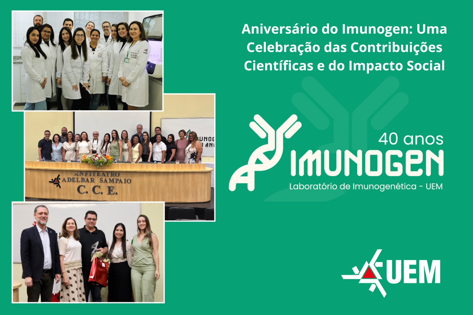 Cerimônia reuniu comunidade acadêmica e parceiros da saúde para reconhecer o impacto social do Imunogen na UEM