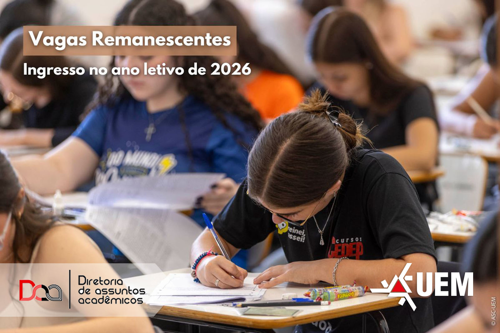Confira normas para o aproveitamento de vagas dos processos seletivos; inscrições começam nesta quinta (12)